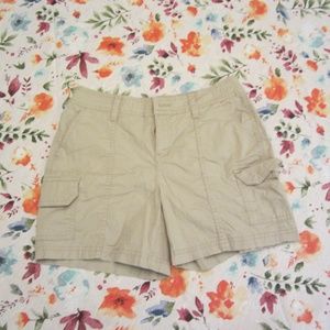 Khaki cargo shorts